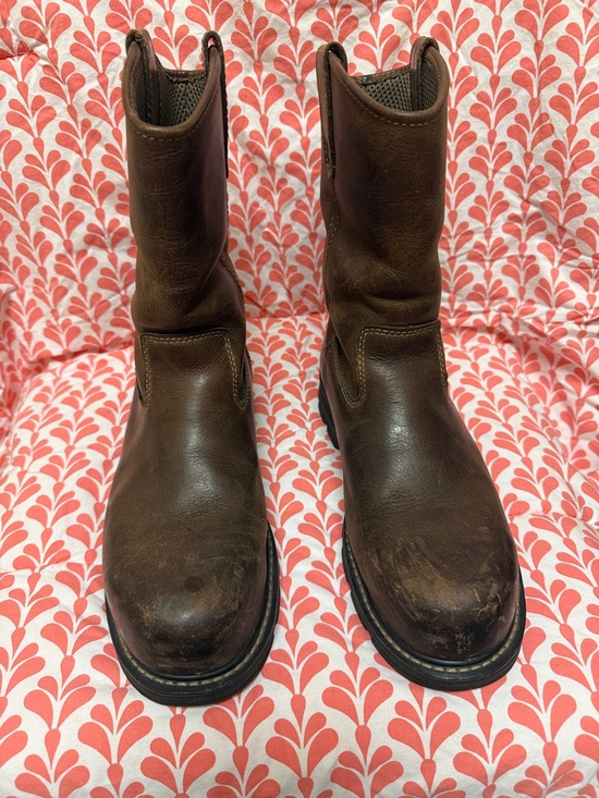 Wolverine Nolan Pull On Leather Boots Men’s 9M Waterproof Work Brown main image 9